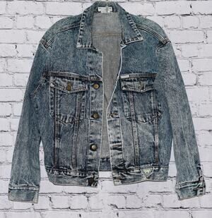 RARE Guess by Georges Marciano for Jeans Acid Wash Denim Jacket Made in the USA